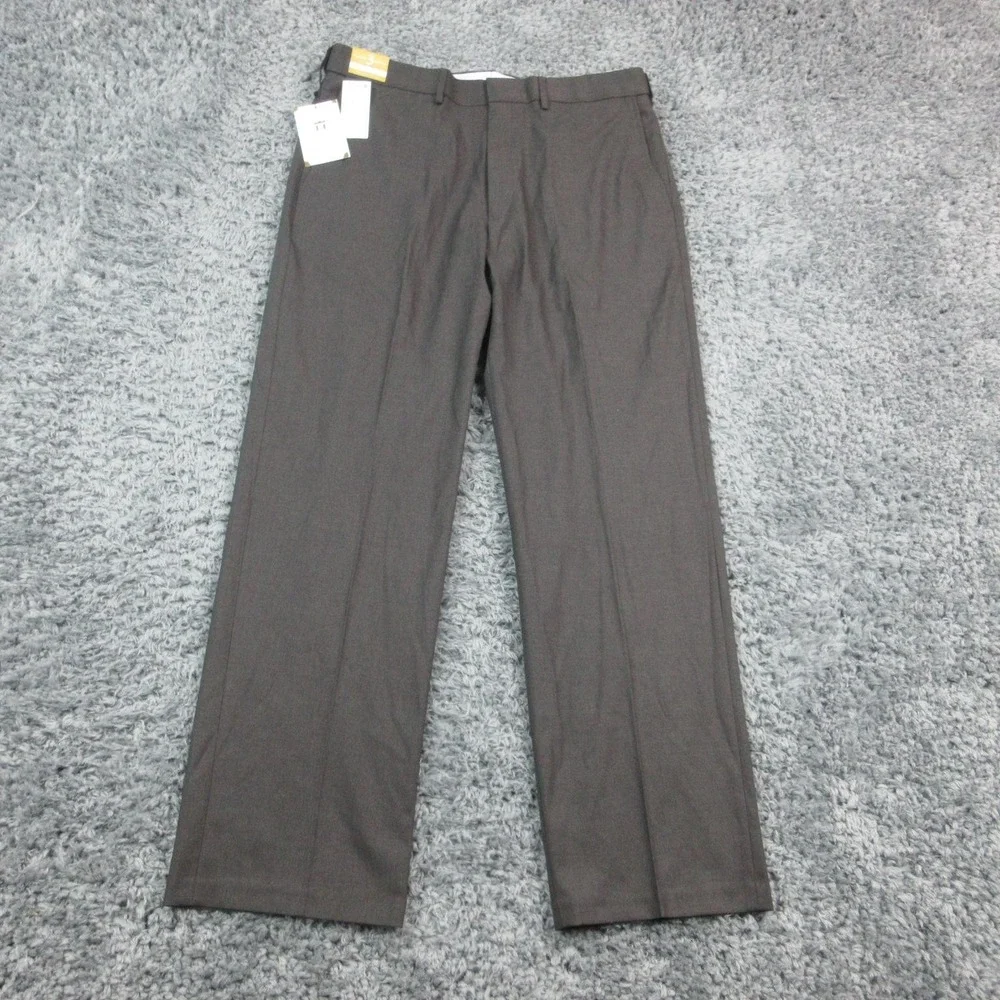 J.M. Haggar Dress Pants Mens 36x32 Charcoal Classic Fit Premium Flex 37x32 NWT
